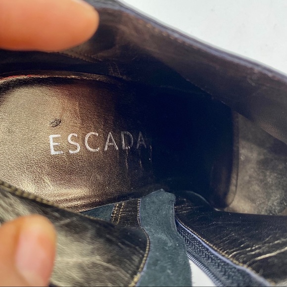 Escada. Black patent leather booties. Size 40 - Picture 7 of 9